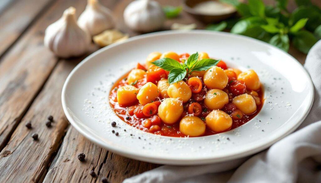 Gnocchi al pomodoro con peperoni cruschi: il tocco croccante che fa la differenza