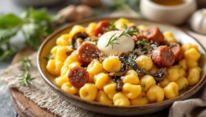 Gnocchi di polenta con porcini e salsiccia: il modo più buono per usare la polenta avanzata