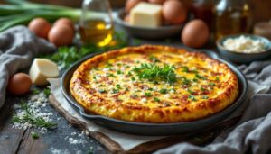 Frittata con porri morbida dentro e dorata fuori: il metodo semplice che funziona sempre